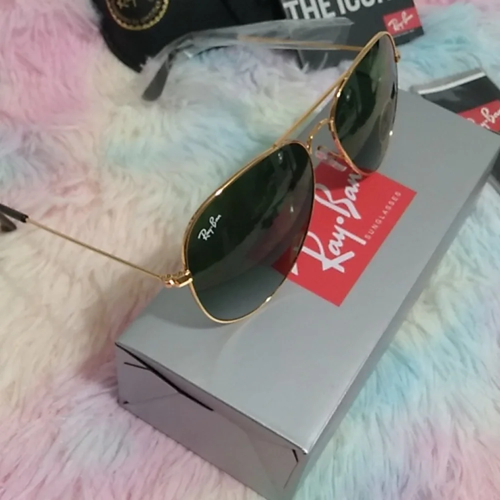 SALE! NEW Authentic Ray-Ban Aviator Sunglasses W Everything Shown - Picture 6 of 9